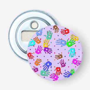 holiES - hands dots coloured pattern 1 Bottle Opener
