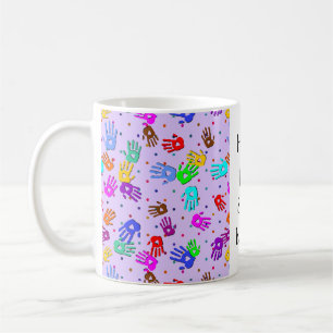 holiES - hands dots coloured pattern 1 Coffee Mug