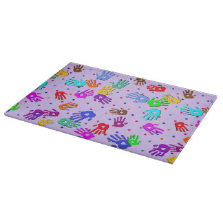 holiES - hands dots coloured pattern 1 Cutting Board