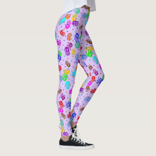 holiES - hands dots coloured pattern 1 Leggings