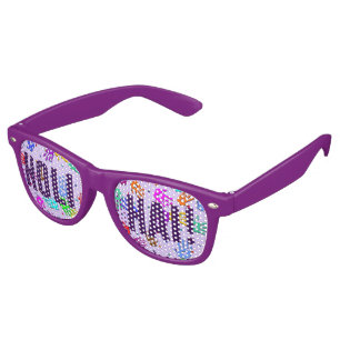 holiES - hands dots coloured pattern 1 Retro Sunglasses