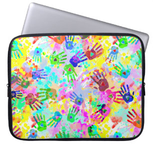 holiES - hands splashes coloured grunge pattern 2 Laptop Sleeve
