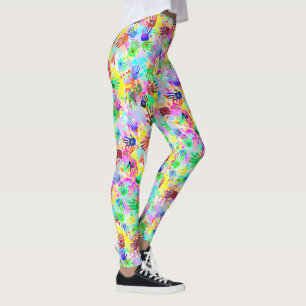 holiES - hands splashes coloured grunge pattern 2 Leggings