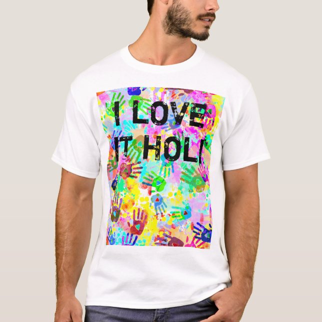 holiES - hands splashes coloured grunge pattern 2 T-Shirt (Front)
