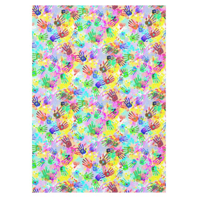 holiES - hands splashes coloured grunge pattern 2 Tablecloth (Front)