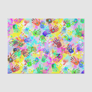 holiES - hands splashes coloured grunge pattern 2 Tissue Paper