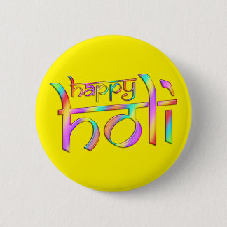 holiES - HAPPY HOLI coloured gradients 1 6 Cm Round Badge