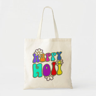holiES - HAPPY HOLI coloured outline flowers 1 Tote Bag