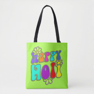 holiES - HAPPY HOLI coloured outline flowers 1 Tote Bag