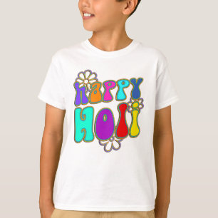 holiES - HAPPY HOLI outline flowers 1 T-Shirt