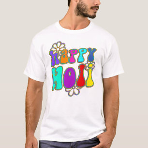 holiES - HAPPY HOLI outline flowers 1 T-Shirt