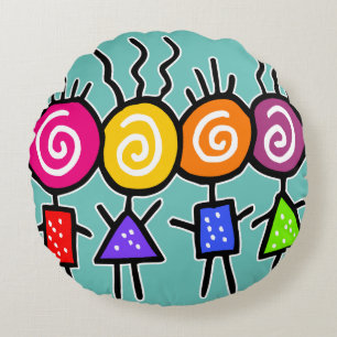 holiES - HOLI BEST FRIENDS + your ideas Round Cushion