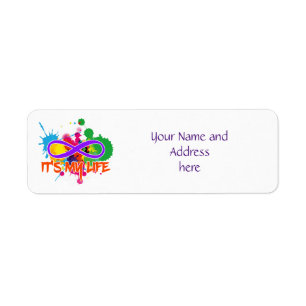 holiES - Lemniscate - It's my Life Splashes Return Address Label