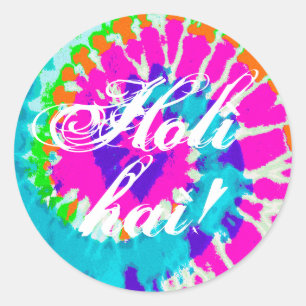 holiES - Power Spiral Batik Style Classic Round Sticker