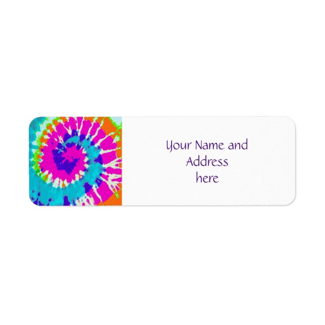 holiES - Power Spiral Batik Style Return Address Label (Front)