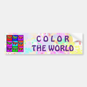 holiES - Psychedelic Butterflies Mosaic Bumper Sticker