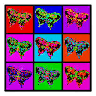 holiES - Psychedelic Butterflies Mosaic Poster