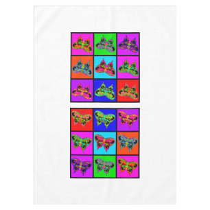 holiES - Psychedelic Butterflies Mosaic Tablecloth