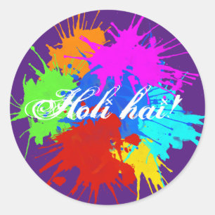 holiES - Splashes round 2 + your ideas Classic Round Sticker