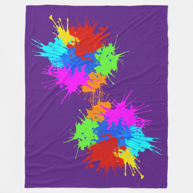 holiES - Splashes round 2 + your ideas Fleece Blanket (Front)
