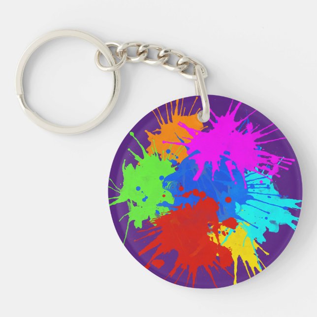 holiES - Splashes round 2 + your ideas Key Ring (Front)