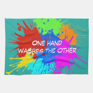 holiES - Splashes round 2 + your ideas Tea Towel