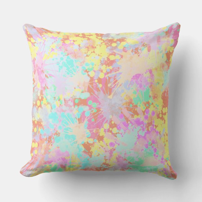 holiES - Splashes seamless pattern pastel 1 Cushion (Front)