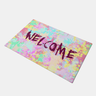 holiES - Splashes seamless pattern pastel 1 Doormat
