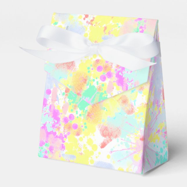 holiES - Splashes seamless pattern pastel 1 Favour Box (Front Side)