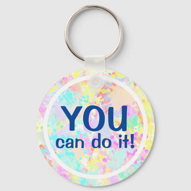 holiES - Splashes seamless pattern pastel 1 Key Ring (Front)