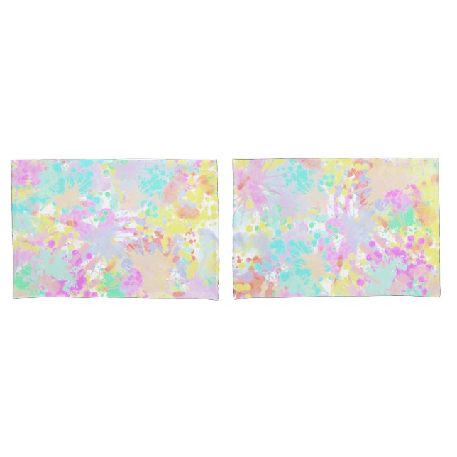 holiES - Splashes seamless pattern pastel 1 Pillowcase (Front-Set)