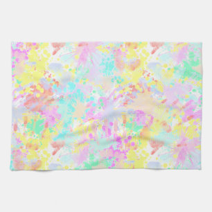 holiES - Splashes seamless pattern pastel 1 Tea Towel
