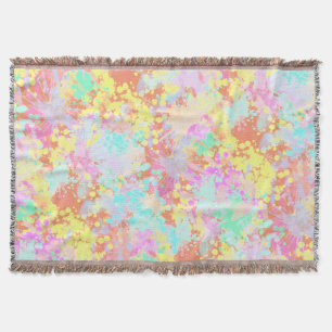 holiES - Splashes seamless pattern pastel 1 Throw Blanket