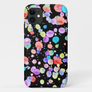 holiES - Splatter multicolored 1 + your backgr. iPhone 11 Case