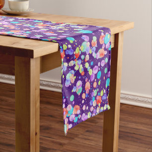 holiES - Splatter multicolored 1 + your backgr. Long Table Runner
