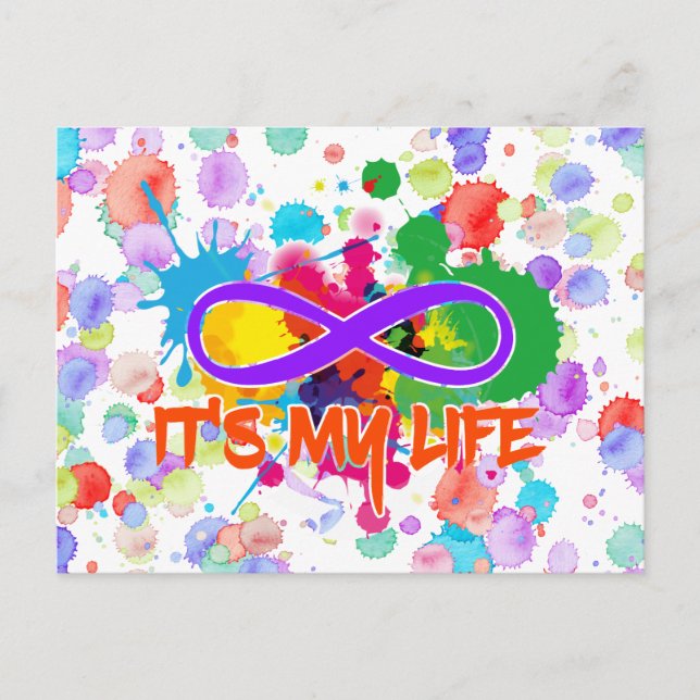holiES - Splatter multicolored 1 + your backgr. Postcard (Front)