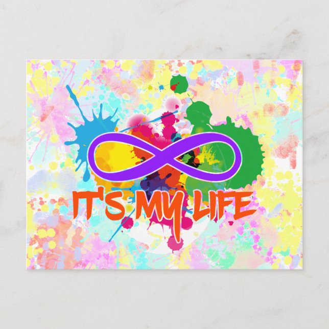holiES - Splatter multicolored 1 + your backgr. Postcard (Front)