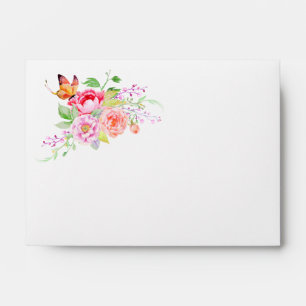 holiES - Watercolor Spring Flowers Bouquet 2 Envelopes