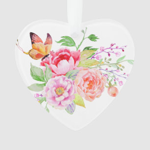 holiES - Watercolor Spring Flowers Bouquet 2 Ornament