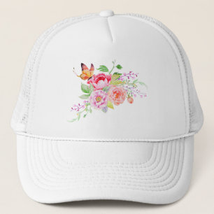 holiES - Watercolor Spring Flowers Bouquet 2 Trucker Hat