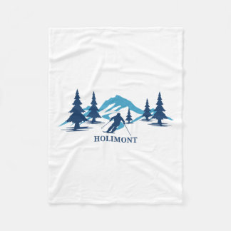 Holimont New York Ski Resort Skiing Skier _1  Fleece Blanket