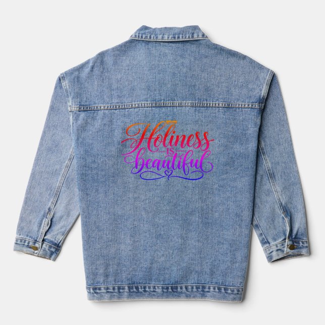 Holiness is beautiful  denim jacket (Back)