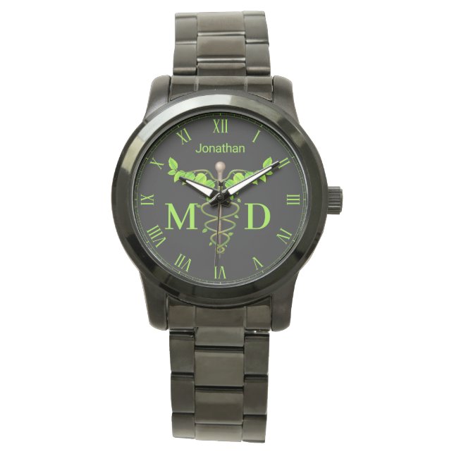 Holistic Alternative Caduceus Medical Doctor Watch (Front)