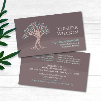 Holistic Bodywork Therapist Massage & Wellness Business Card