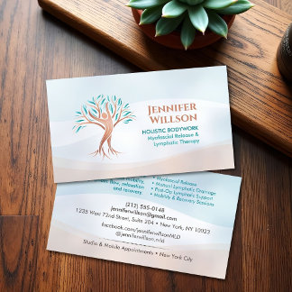 Holistic Bodywork Therapist Massage & Wellness Business Card