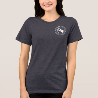 Holistic Cat Breeder Womens White Design Tri-Blend Shirt