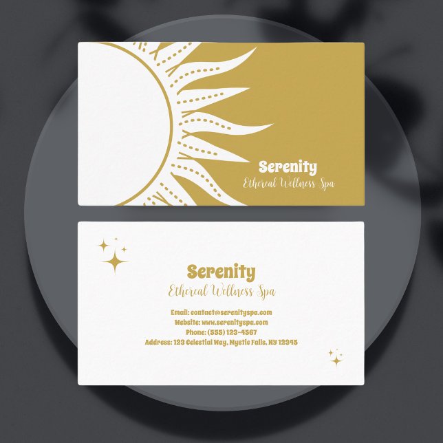 Holistic Celestial Sun & Moon Business Card (Creator Uploaded)