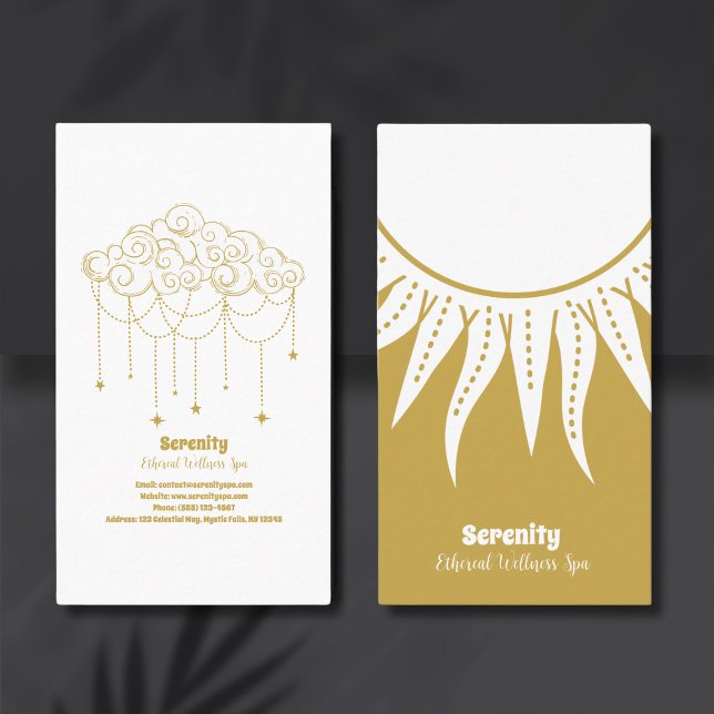 Holistic Celestial Sun & Moon Business Card (Creator Uploaded)