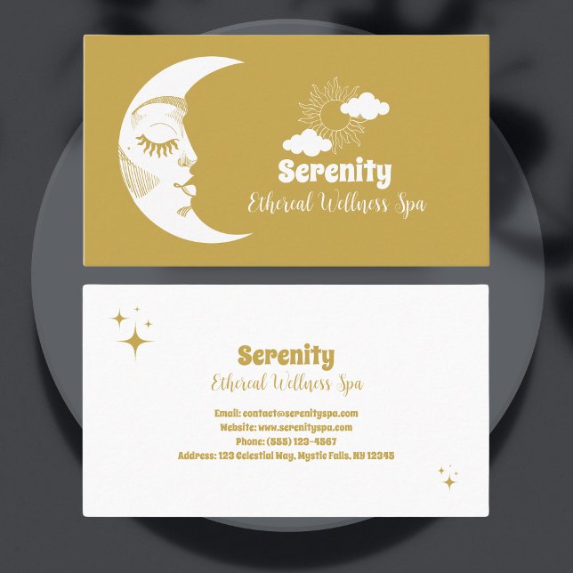 Holistic Celestial Sun & Moon Business Card (Creator Uploaded)