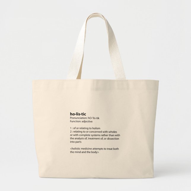 Holistic Definition Large Tote Bag (Front)
